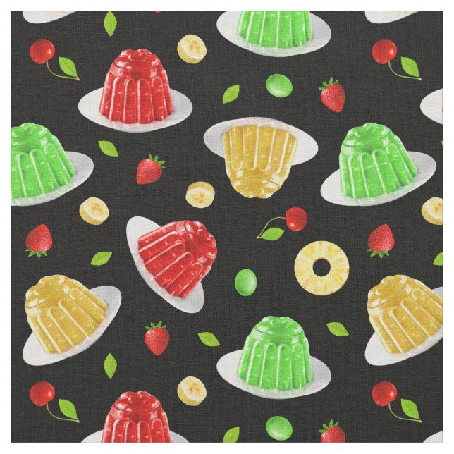 Olá! tecido de Jello - no preto (Detalhe)