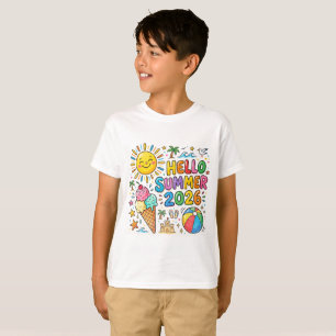 Olá Verão 2026 Camisa Infantil Sol Diversão