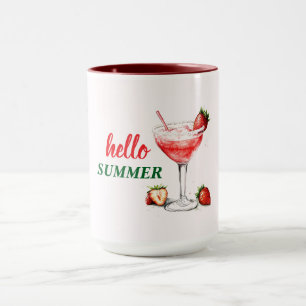 Olá Verão   Caneca Combo de Coquetel de Morango