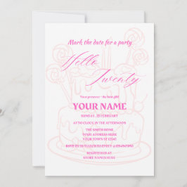 Olá, vinte e simples convites de aniversário