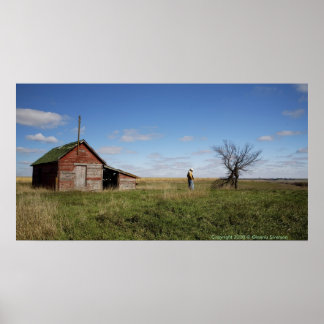 Old Dakota Homestead Cowboy Poster