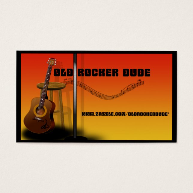 Old Rocker Dude Cartão de visita (Frente)