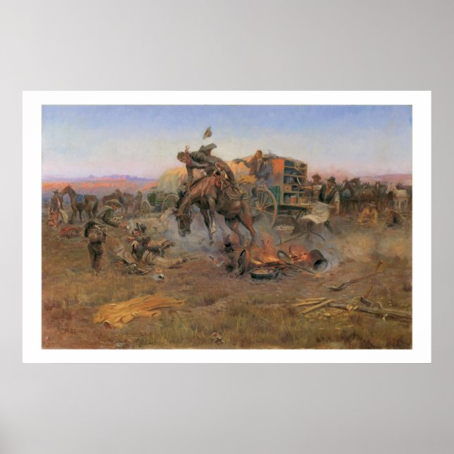 Old West Camp Cook's Tagles Art Impressão (Frente)