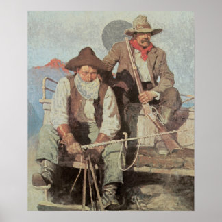 Old West Pay Stagecoach 1909 Art Impressão Poster