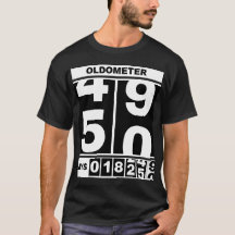 Oldômetro Aniversário de 50 anos Camisa engraçada