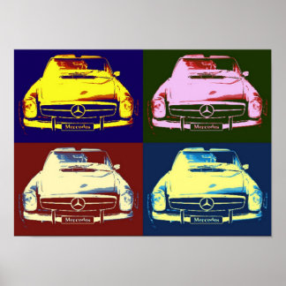Oldtimer mercedes Collage Poster por N.P.