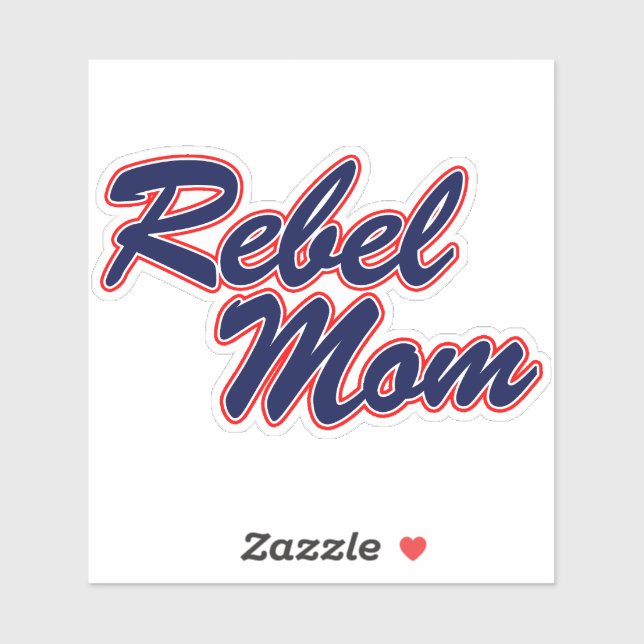 Ole Miss - Adesivo Azul da Mãe Rebelde (Folha)