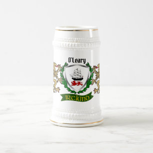 O'Leary/Leary Irish Shield Beer Caneca de cerveja