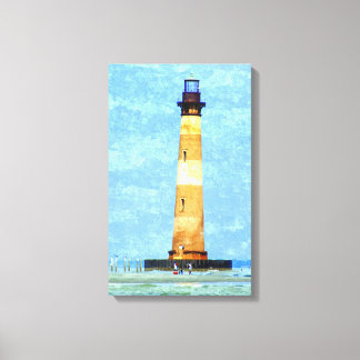 Óleo de Farol da Ilha Morris na Canvas