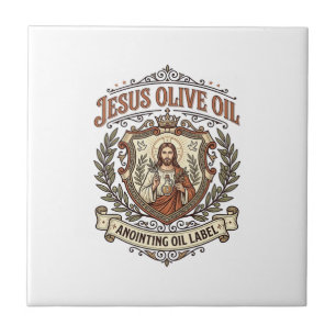 Óleo de Oliveira Jesus Óleo de Unção Rótulo Jesus