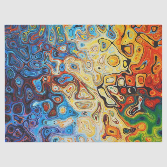 Óleo do arco-íris Papel lençol derramar (Frente )