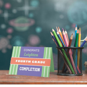 Olha! Cartão de conclusão de 4º ano personalizado!
