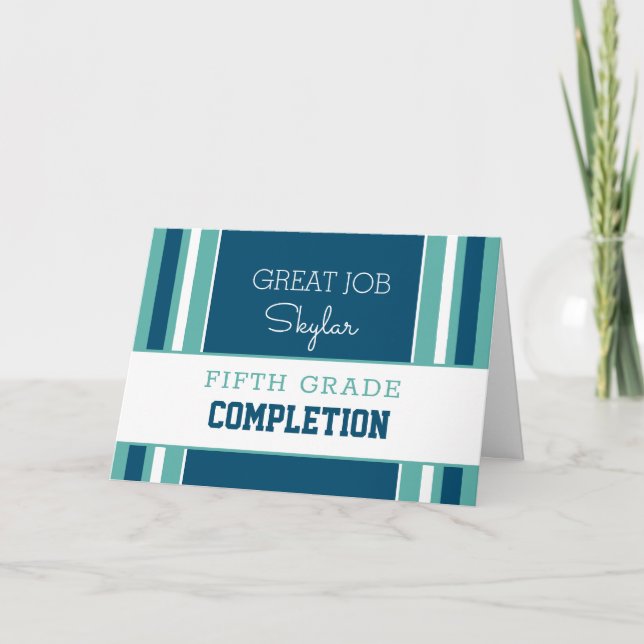 Olha! Cartão de conclusão de nível personalizado!  (Frente)