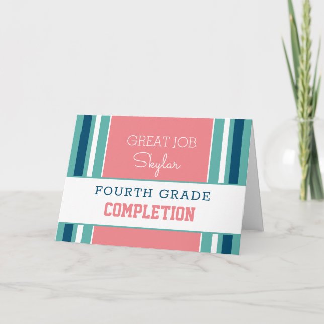 Olha! Cartão de conclusão de nível personalizado!  (Frente)