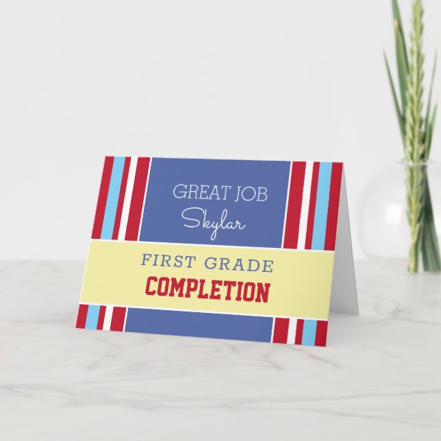 Olha! Cartão de conclusão de nível personalizado!  (Frente)