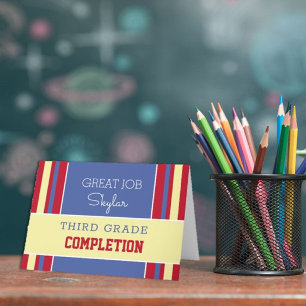 Olha! Cartão de conclusão de nível personalizado! 