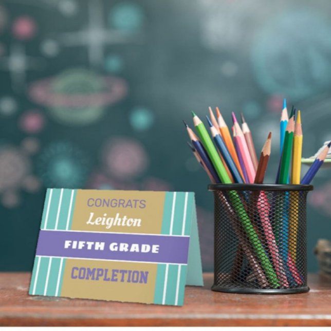 Olha! Cartão de conclusão de quinto grau personali (Criador carregado)