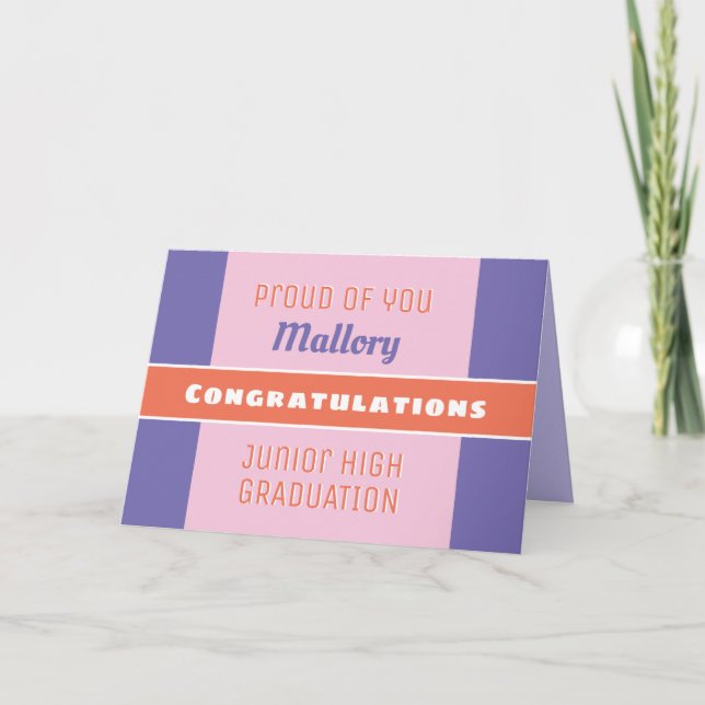 Olha! Cartão de Licenciatura Júnior Personalizado! (Frente)