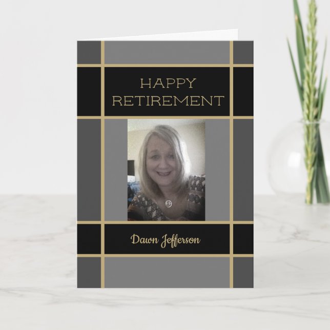 Olha! Cartão especial de aposentação de fotos (Frente)