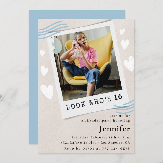Olha quem está fazendo convites para 16 anos (Frente/Verso)