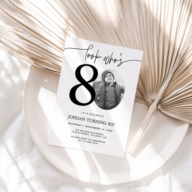 Olha quem tem 80 anos | Convite de aniversário par (Criador carregado)