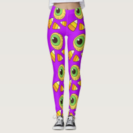 Olhais assustadores do Halloween e leggings de mil
