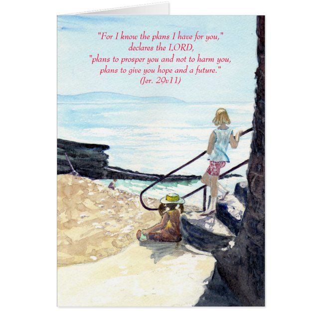 "Olhando (cristão)" o cartão (Frente)