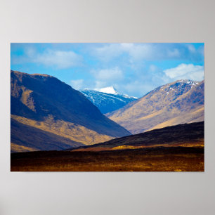 Olhando para Glen Etive, Scotland Poster