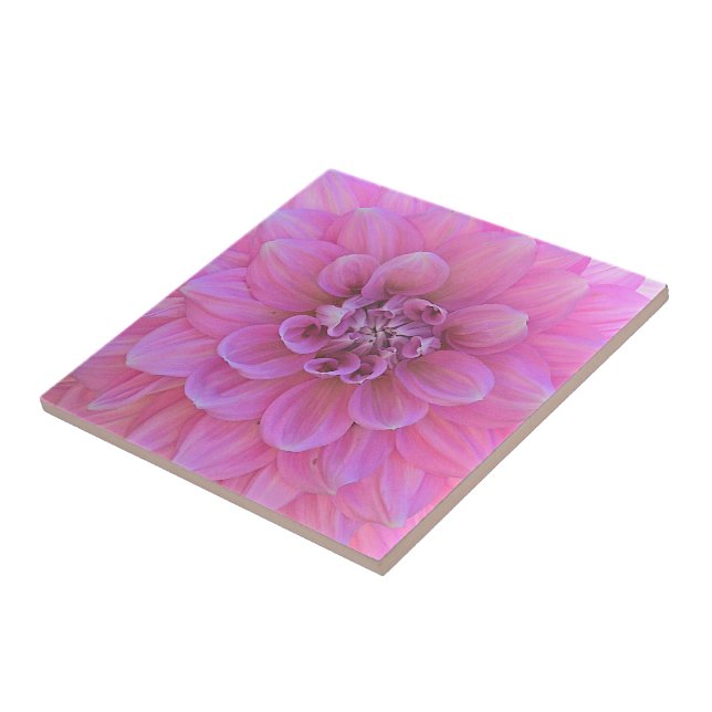 "OLHANDO PROFUNDAMENTE PARA O PINK DAHLIA" AZULEJO (Lateral)