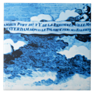 Olhar A4 do vintage de Delftware dos navios da