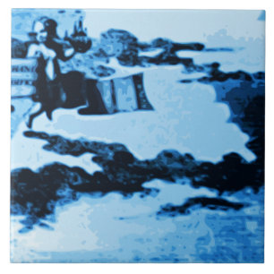 Olhar A5 do vintage de Delftware dos navios da