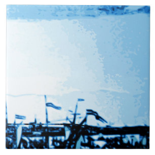 Olhar B5 do vintage de Delftware dos navios da