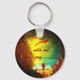 Olhar cristão e rezar Chaveiro