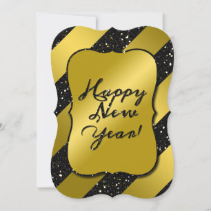 Olhar de isca da luz do Feliz ano novo Dourado e p