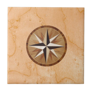 Olhar de madeira do Marquetry da luz náutica da