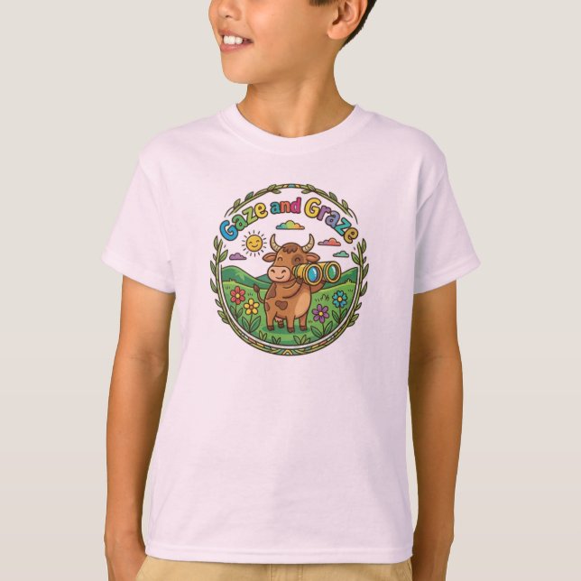 Olhar e Pastar – Camiseta com Design de Cervo Pací (Frente)