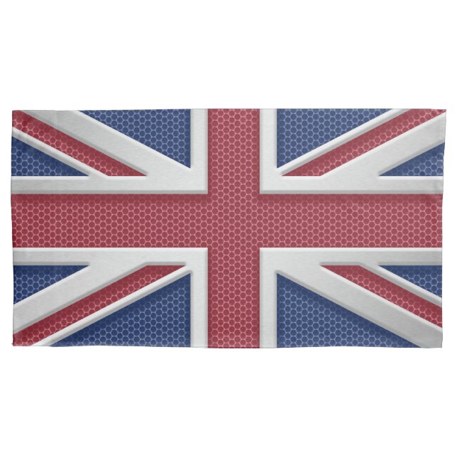 Olhar escovado do metal de Union Jack bandeira (Frente)
