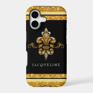 Olhar Falso Dourado Negro Fleur de Lis