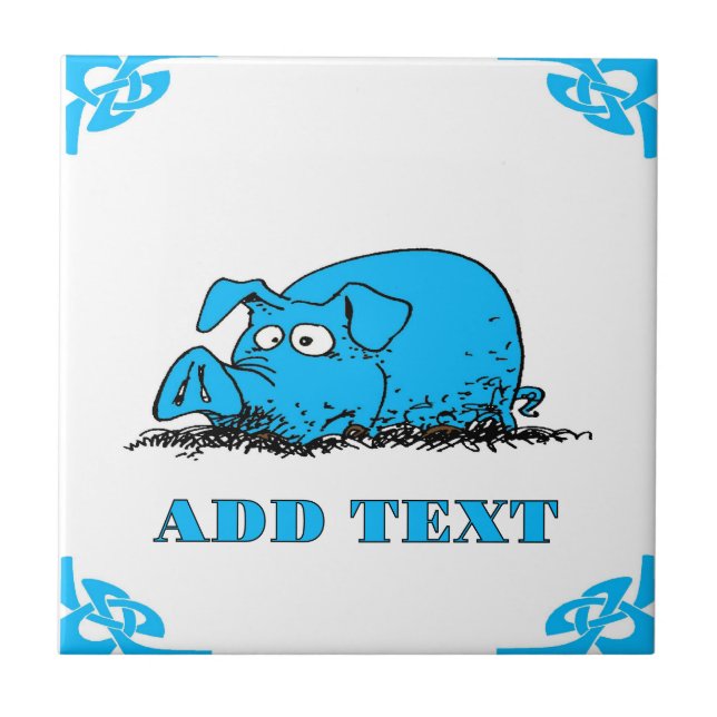 Olhar Hog Holandês Azul de Delft (Frente)