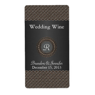 Olhar metálico elegante que Wedding mini etiqueta
