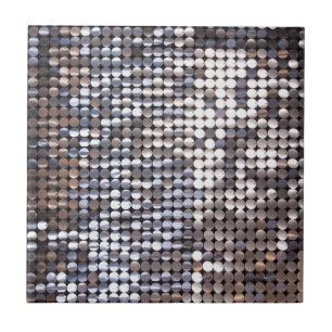 Olhar Sparkling de prata do Sequin