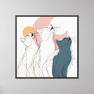 Olhar Única Aquarela Flor Quadro Canvas Quadrado