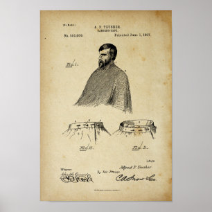 Olhar velho do poster da patente da antiguidade do
