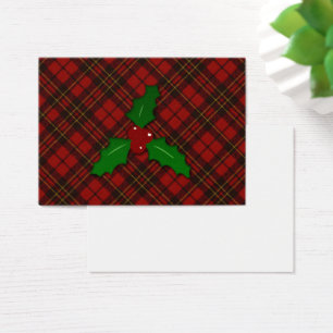 Olhar vermelho adorável do tartan do Natal com