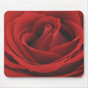 Olhe de uma rosa vermelha rica Mousepad de veludo