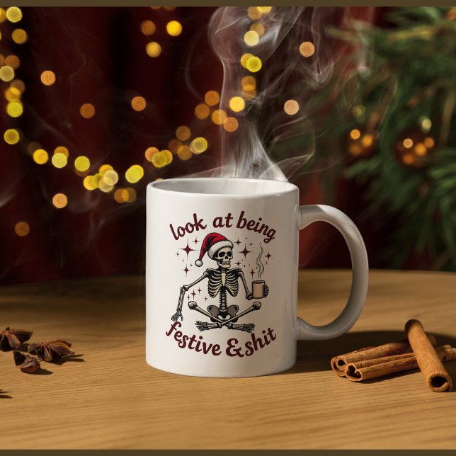 olhe para mim sendo uma caneca festiva (Criador carregado)