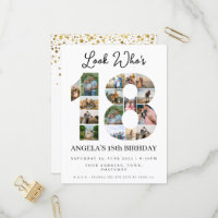 olhe quem está com 18 Anúncio personalizado de col