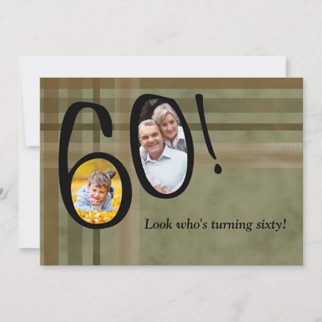 Olhe quem está girando 60 - convite de aniversário (Frente)