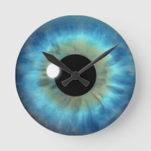 Olho Azul Iris Eyeball Médio Personalizado Relógio