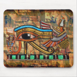 OLHO de HORUS, arte egípcia Mousepad de WADJET